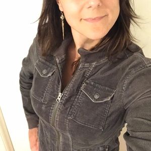 Rubbish - Zip-up Distressed Corduroy Jacket